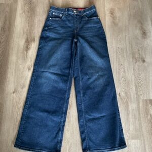 SPANX wide leg jeans medium dark wash